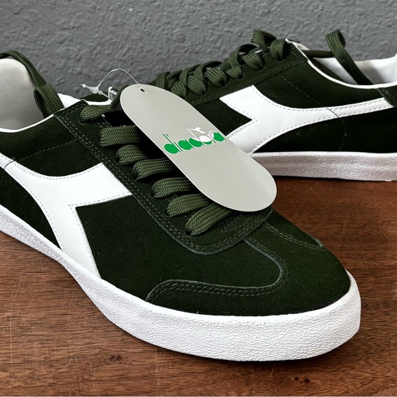 Diadora Shoes - Diadora Pitch Bronze Green Suede Sneakers Women 9